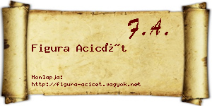 Figura Acicét névjegykártya